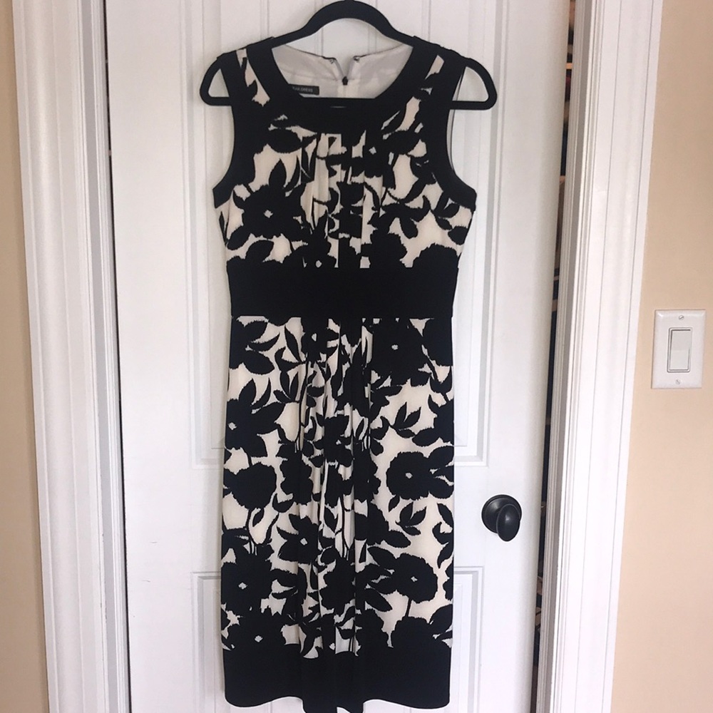Black and White Classic Floral Dress